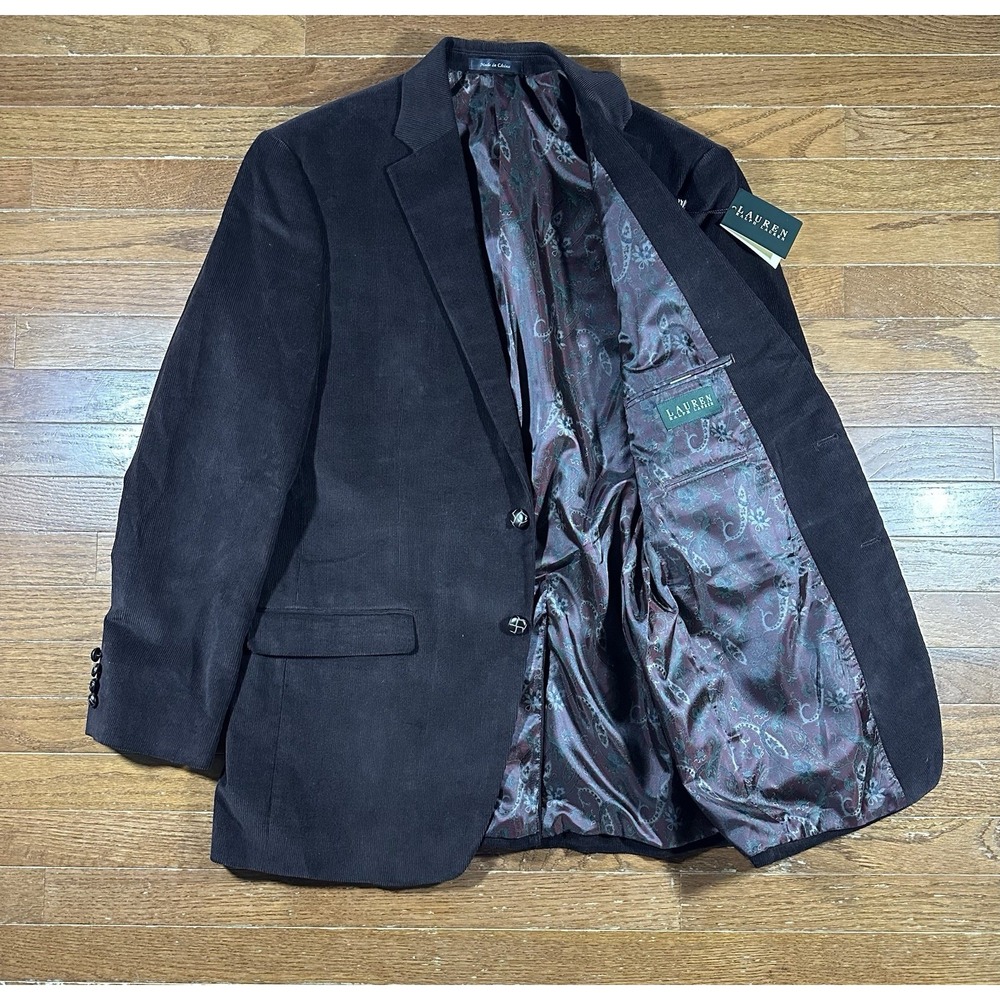 New Lauren Ralph Lauren Men's Brown Corduroy Sport Coat Blazer Cotton Size 42L